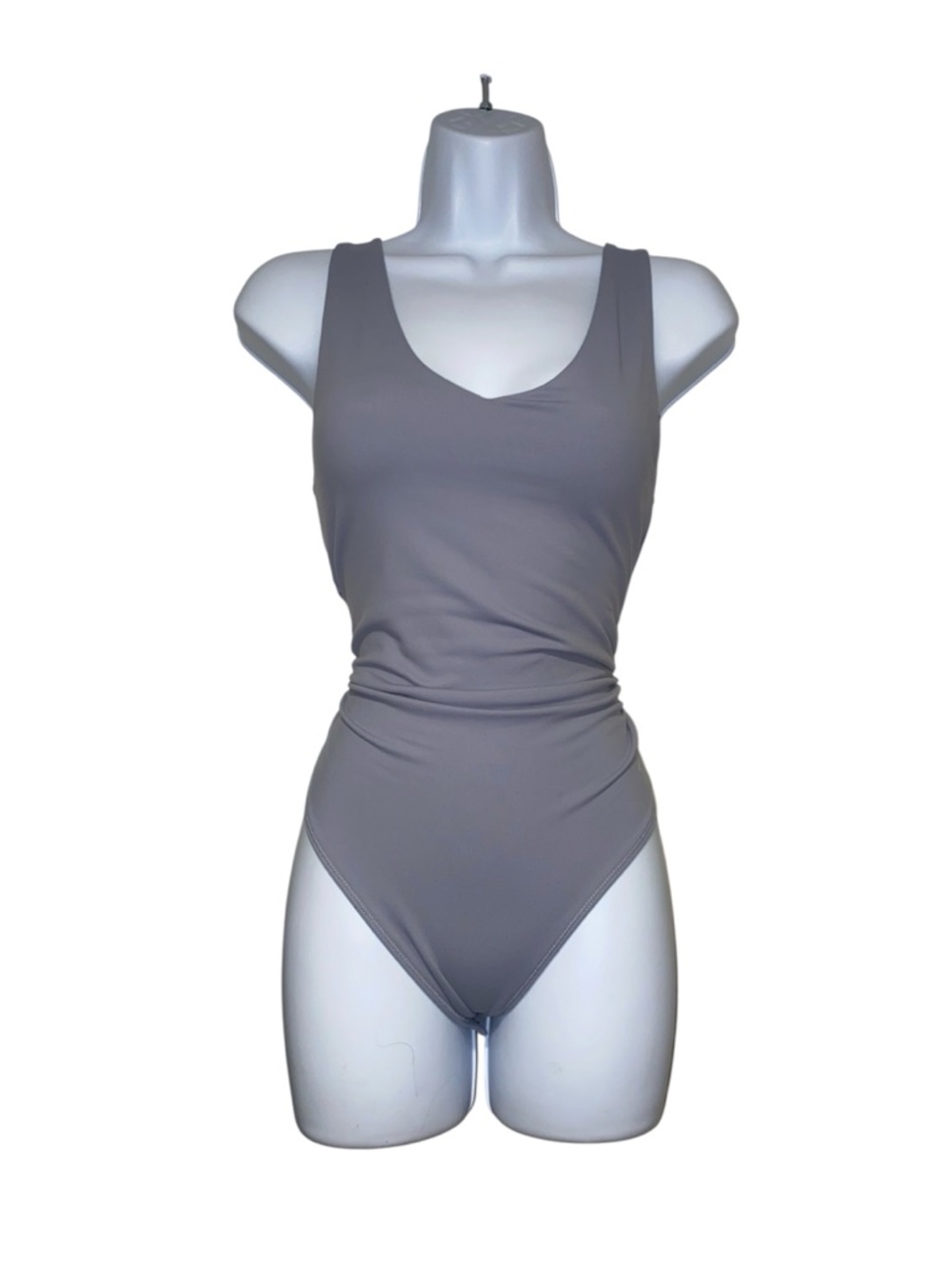 Abercrombie & Fitch gray blue tank top bodysuit